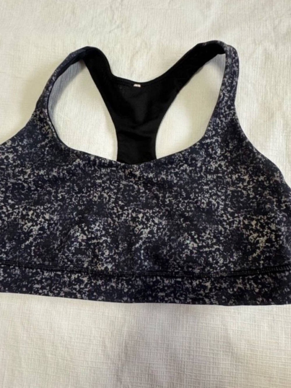 Lululemon Athletica Black and White Patterned Sports Bra
